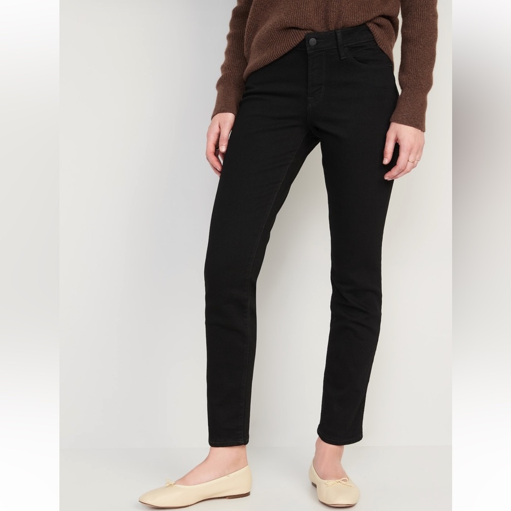 Old Navy Power Slim Straight Black Jeans